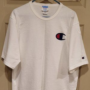 Champion 100% Cotton Heavy Weight T Shirt White XXL Vintage Tee
